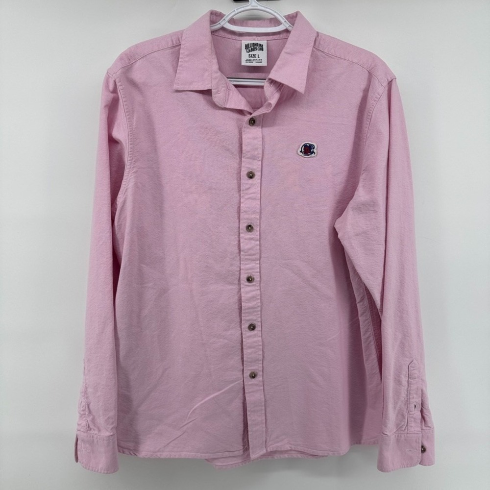 Billionaire Boys Club Button Up Shirt Mens Large Pink Preppy